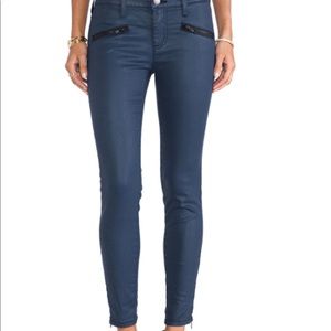 Current Elliott Navy The SoHo Zip Stiletto Coated